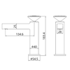 Deck Mounted Single Hole Hot and Cold Piano Brass Basin Mixer Faucet for Bathroom
